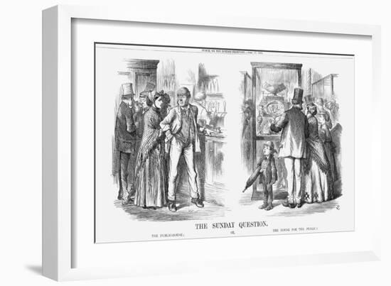 The Sunday Question, 1869-John Tenniel-Framed Giclee Print