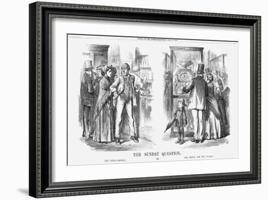 The Sunday Question, 1869-John Tenniel-Framed Giclee Print