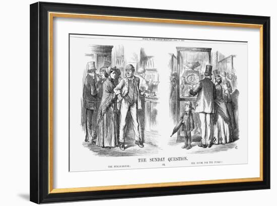 The Sunday Question, 1869-John Tenniel-Framed Giclee Print