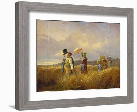 The Sunday Stroll, 1841-Carl Spitzweg-Framed Giclee Print