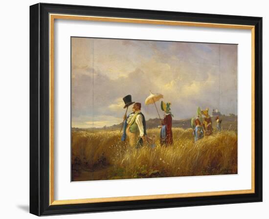 The Sunday Stroll, 1841-Carl Spitzweg-Framed Giclee Print