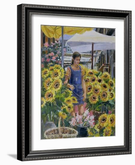 The Sunflower Seller-Rosemary Lowndes-Framed Giclee Print