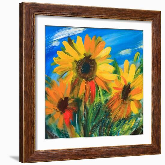 The Sunflowers-balaikin2009-Framed Art Print