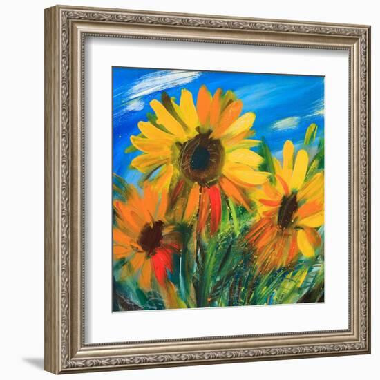 The Sunflowers-balaikin2009-Framed Art Print