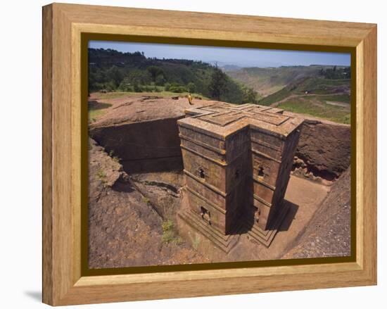 The Sunken Rock Hewn Church of Bet Giyorgis (St. George), Lalibela, Northern Ethiopia, Ethiopia-Gavin Hellier-Framed Premier Image Canvas