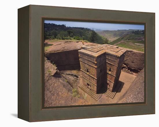 The Sunken Rock Hewn Church of Bet Giyorgis (St. George), Lalibela, Northern Ethiopia, Ethiopia-Gavin Hellier-Framed Premier Image Canvas