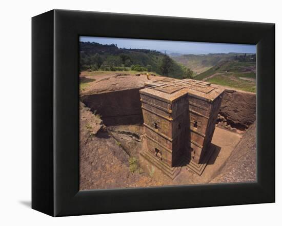 The Sunken Rock Hewn Church of Bet Giyorgis (St. George), Lalibela, Northern Ethiopia, Ethiopia-Gavin Hellier-Framed Premier Image Canvas