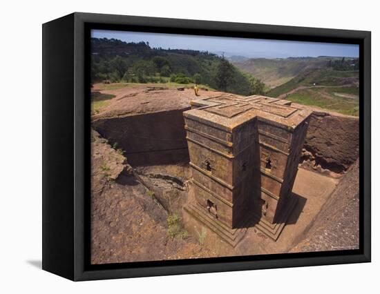 The Sunken Rock Hewn Church of Bet Giyorgis (St. George), Lalibela, Northern Ethiopia, Ethiopia-Gavin Hellier-Framed Premier Image Canvas