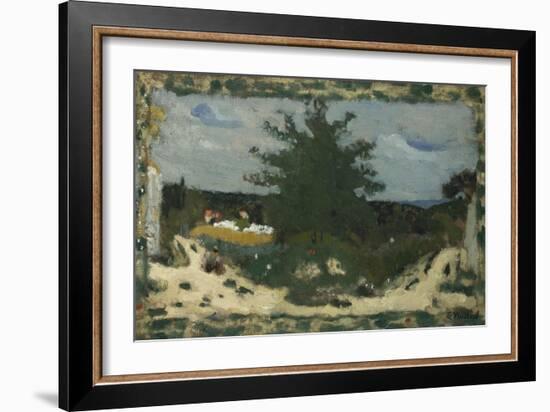 The Sunny Road, Laville Pond; La Route Ensoleillee, L'Etang Laville-Edouard Vuillard-Framed Giclee Print