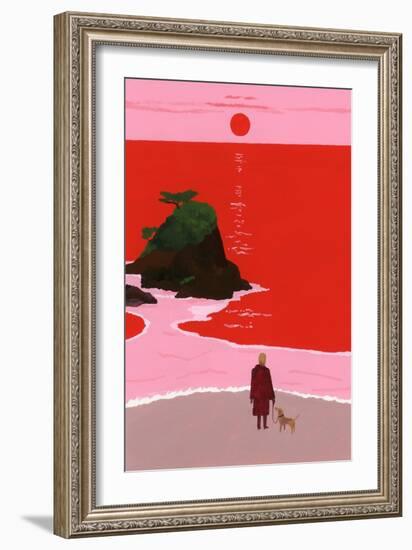 The sunset coast-Hiroyuki Izutsu-Framed Giclee Print