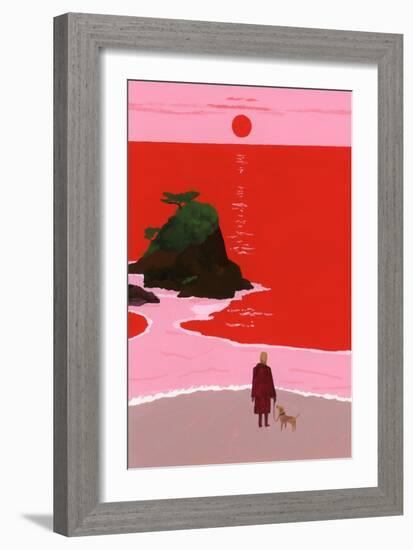 The sunset coast-Hiroyuki Izutsu-Framed Giclee Print