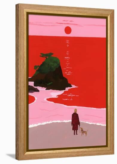 The sunset coast-Hiroyuki Izutsu-Framed Premier Image Canvas