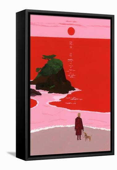 The sunset coast-Hiroyuki Izutsu-Framed Premier Image Canvas