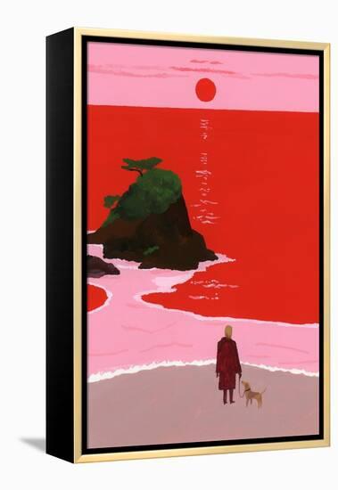 The sunset coast-Hiroyuki Izutsu-Framed Premier Image Canvas