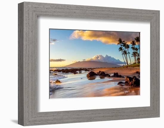 The Sunset Creates a Warm Glow on a Beach in Maui.-MH Anderson Photography-Framed Photographic Print