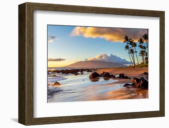 The Sunset Creates a Warm Glow on a Beach in Maui.-MH Anderson Photography-Framed Photographic Print