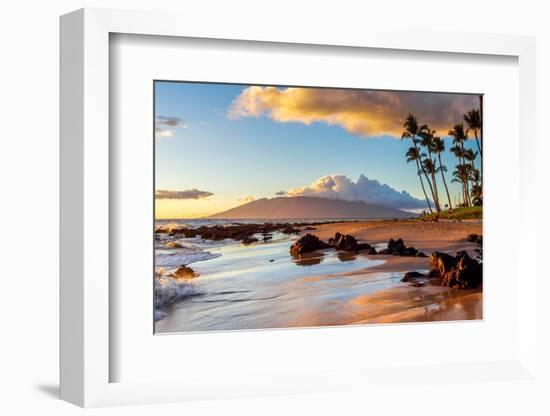 The Sunset Creates a Warm Glow on a Beach in Maui.-MH Anderson Photography-Framed Photographic Print