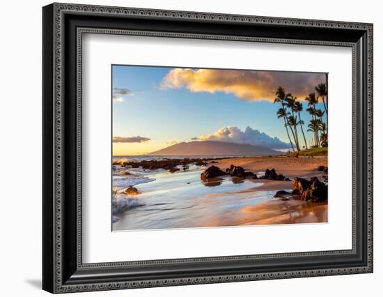 The Sunset Creates a Warm Glow on a Beach in Maui.-MH Anderson Photography-Framed Photographic Print