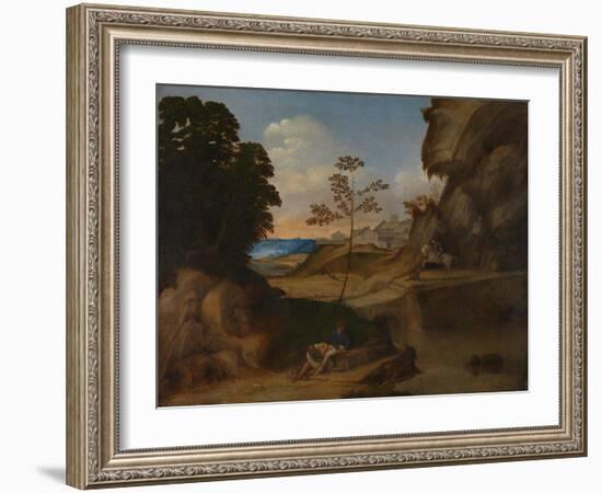 The Sunset (Il Tramont), 1506-1510-Giorgione-Framed Giclee Print