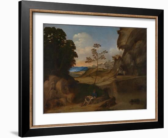 The Sunset (Il Tramont), 1506-1510-Giorgione-Framed Giclee Print