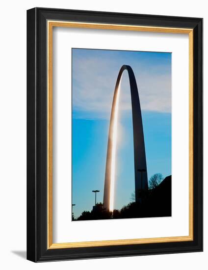 The sunset reflects on the majestic Gateway Arch, the Jefferson National Expansion Memorial, the...-null-Framed Photographic Print