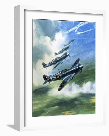 The Supermarine Spitfire Mark Ix-Wilf Hardy-Framed Giclee Print