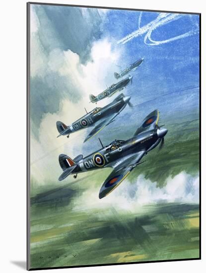 The Supermarine Spitfire Mark Ix-Wilf Hardy-Mounted Giclee Print