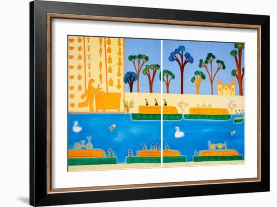 The supermarket with a view, 2001,(oil on linen)-Cristina Rodriguez-Framed Giclee Print