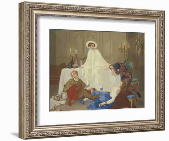 The Supper after the Masked Ball, C.1855-Thomas Couture-Framed Giclee Print