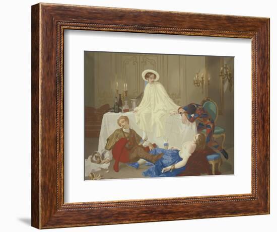 The Supper after the Masked Ball, C.1855-Thomas Couture-Framed Giclee Print
