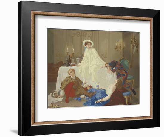 The Supper after the Masked Ball, C.1855-Thomas Couture-Framed Giclee Print