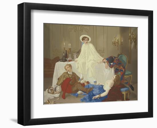 The Supper after the Masked Ball, C.1855-Thomas Couture-Framed Giclee Print