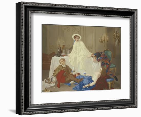 The Supper after the Masked Ball, C.1855-Thomas Couture-Framed Giclee Print