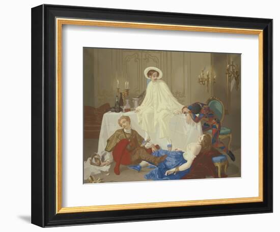 The Supper after the Masked Ball, C.1855-Thomas Couture-Framed Giclee Print