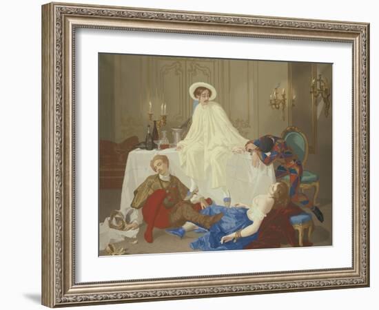 The Supper after the Masked Ball, C.1855-Thomas Couture-Framed Giclee Print