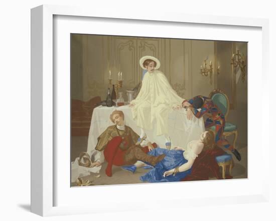 The Supper after the Masked Ball, C.1855-Thomas Couture-Framed Giclee Print