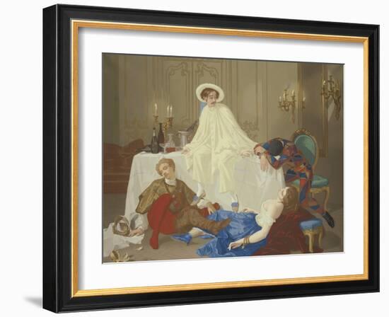 The Supper after the Masked Ball, C.1855-Thomas Couture-Framed Giclee Print