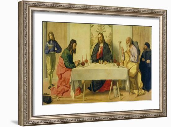 The Supper at Emmaus, 1520-Vincenzo Di Biagio Catena-Framed Giclee Print