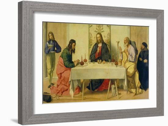 The Supper at Emmaus, 1520-Vincenzo Di Biagio Catena-Framed Giclee Print