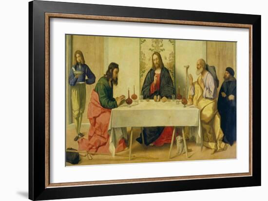The Supper at Emmaus, 1520-Vincenzo Di Biagio Catena-Framed Giclee Print