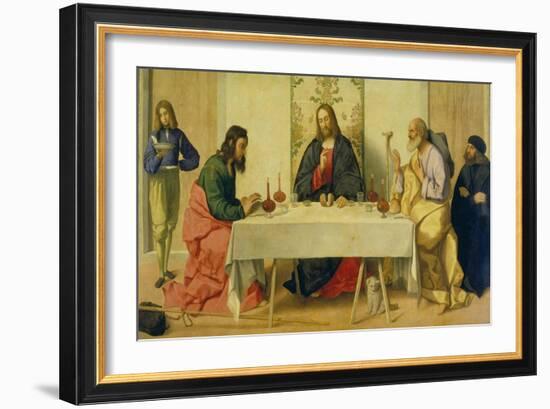 The Supper at Emmaus, 1520-Vincenzo Di Biagio Catena-Framed Giclee Print