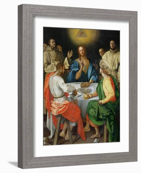 The Supper at Emmaus, 1525-Jacopo da Carucci Pontormo-Framed Giclee Print
