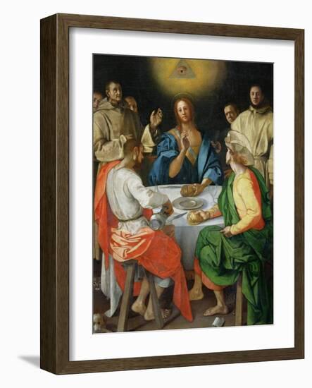 The Supper at Emmaus, 1525-Jacopo da Carucci Pontormo-Framed Giclee Print