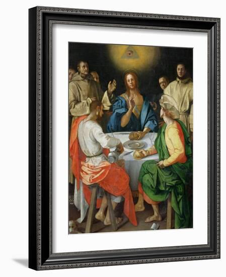 The Supper at Emmaus, 1525-Jacopo da Carucci Pontormo-Framed Giclee Print