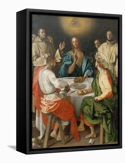 The Supper at Emmaus, 1525-Pontormo-Framed Premier Image Canvas