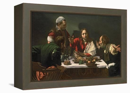 The Supper at Emmaus, 1601-Caravaggio-Framed Premier Image Canvas