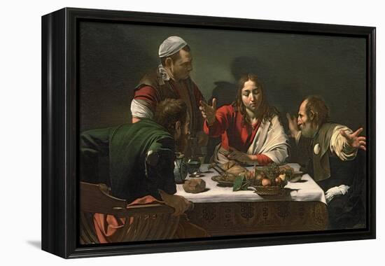 The Supper at Emmaus, 1601-Caravaggio-Framed Premier Image Canvas