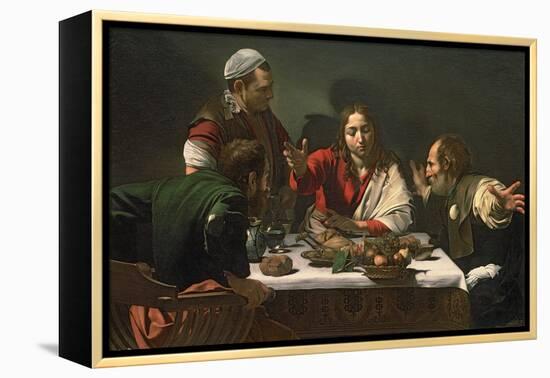 The Supper at Emmaus, 1601-Caravaggio-Framed Premier Image Canvas