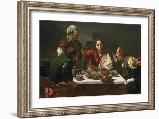 The Supper at Emmaus, 1601-Caravaggio-Framed Premium Giclee Print