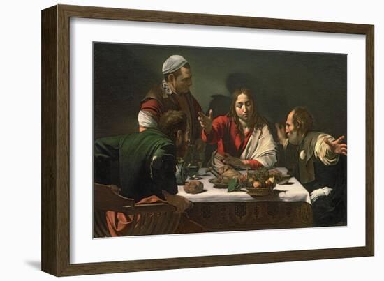 The Supper at Emmaus, 1601-Caravaggio-Framed Premium Giclee Print